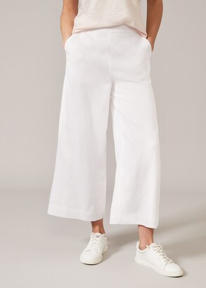 White Linen Trousers Lined | Shop the world's largest collection of fashion  | ShopStyle UK