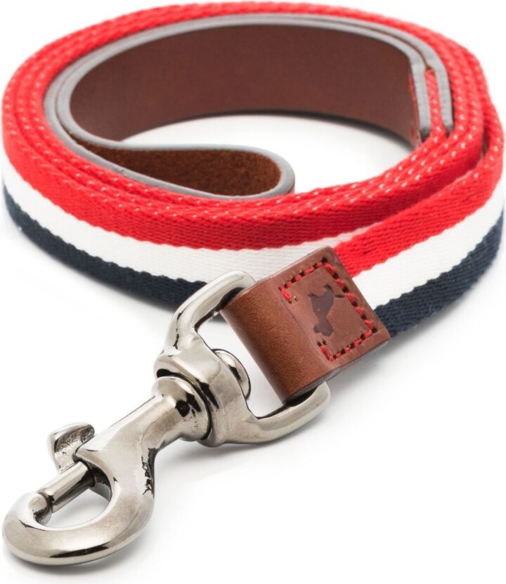 Moncler X Poldo Dog Couture Blue Striped Canvas Dog Collar
