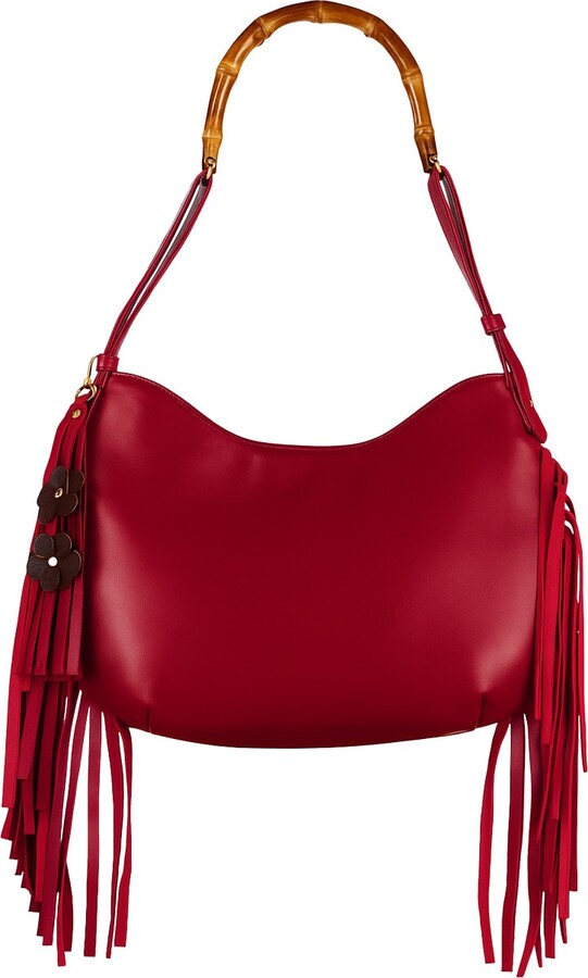 F3Rog by Rana Crimson Red Fringe Gordon Bag