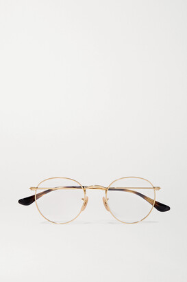 Ray-Ban Round-frame Gold-tone Optical Glasses - one size