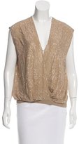 Thumbnail for your product : L'Agence Metallic Silk Top