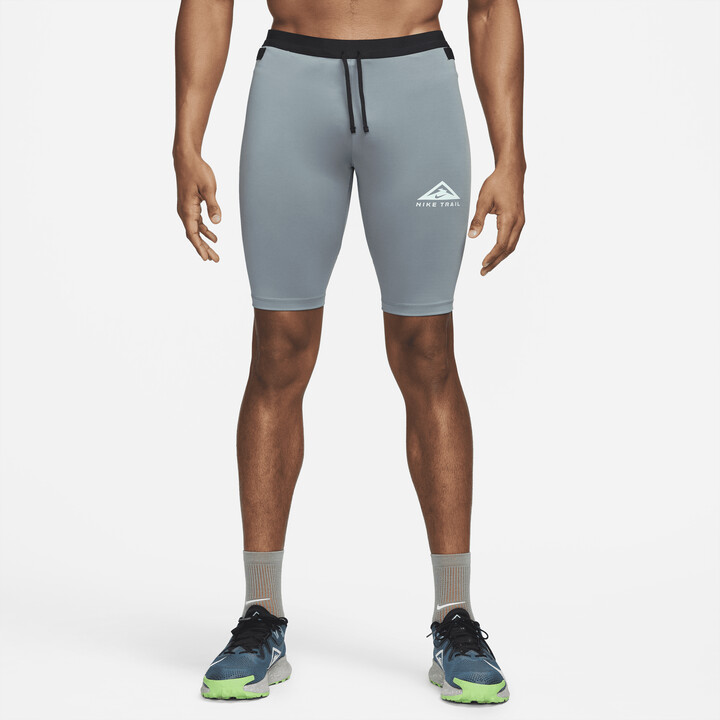 Nike Men's DriFIT Trail 1/2Length Trail Running Tights in Grey