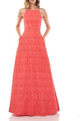 Kay Unger New York Katie Eyelet Embroidered Ball Gown