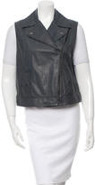 Thumbnail for your product : Vince Leather Moto Vest w/ Tags