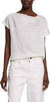 Thumbnail for your product : Brunello Cucinelli Cashmere-Silk Off-the-Shoulder Sweater