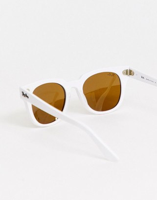 Ray-Ban 0RB2168 Meteor wayfarer sunglasses in white