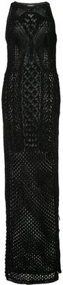 Balmain long crochet dress