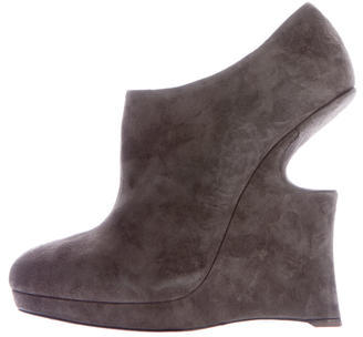 Alaia Suede Ankle Boots