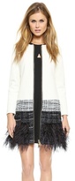 Thumbnail for your product : Milly Feather Trim Jacket