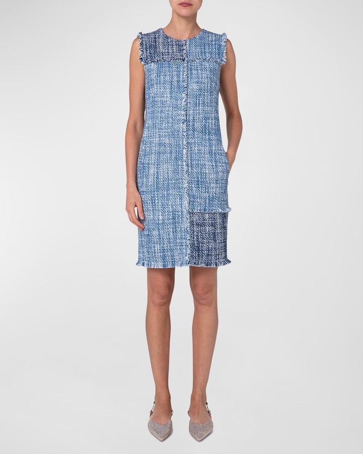 Blue Tweed Dress | Shop The Largest Collection | ShopStyle