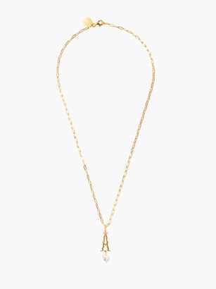 Simone Rocha Initial-pendant Gold-plated Necklace (a-m) - Gold Multi