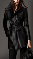 Thumbnail for your product : Burberry Mid-Length Lambskin Wrap Trench Coat