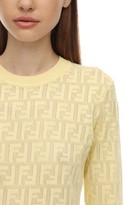 Thumbnail for your product : Fendi Logo Intarsia Knit Sweater