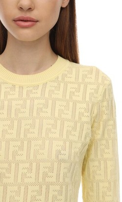 Fendi Logo Intarsia Knit Sweater