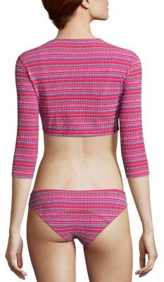 Lisa Marie Fernandez Three-Piece Genevieve Bikini Top, Bottom & Cardigan Set