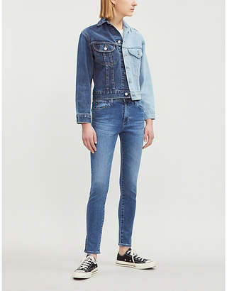 AG Jeans Farrah slit-hem skinny high-rise jeans