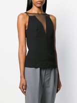 Thumbnail for your product : Rick Owens Sheer-Panelled Crepe Blouse