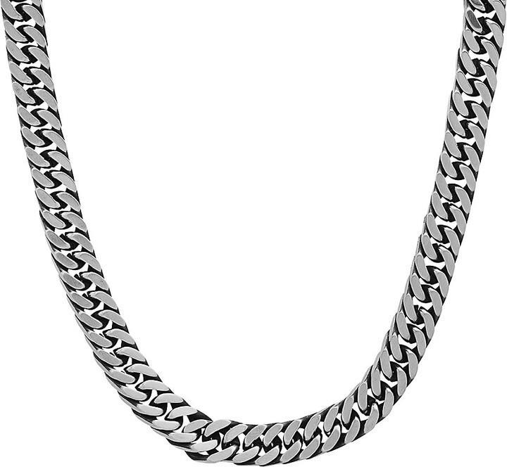 Anthony Jacobs Stainless Steel Curb Link Chain Necklace ShopStyle Jewelry