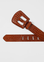 Thumbnail for your product : Paul Smith Women's Tan Mock Croc Leather Belt