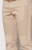 Thumbnail for your product : PacSun Stacked Skinny Moto Light Khaki Stretch Jeans