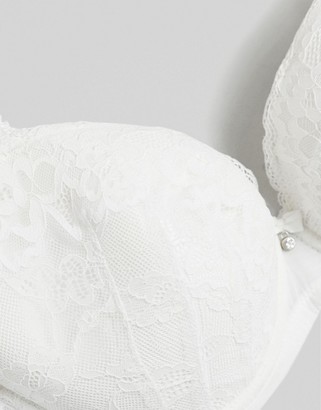 Ann Summers Plus Size Sexy Lace plunge bra in white