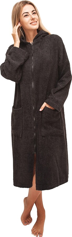 ALLEN & MATE 100% Cotton Hooded Bathrobe For Kids Boys Girls