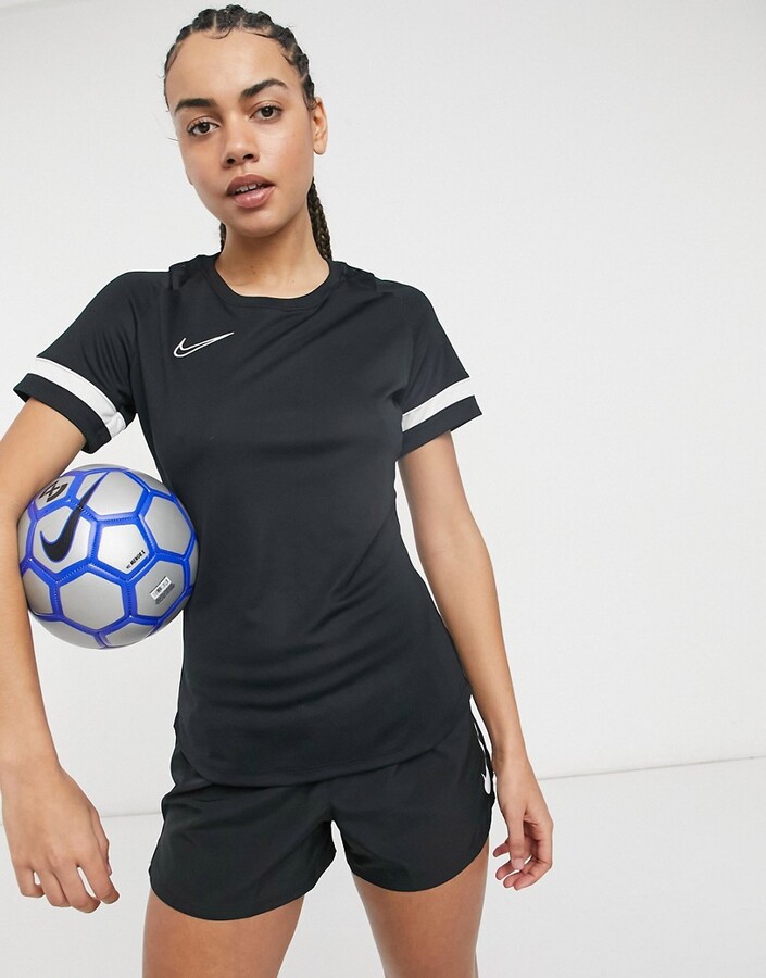 Nike Football Academy Dry t-shirt in black - ShopStyle Activewear Tops
