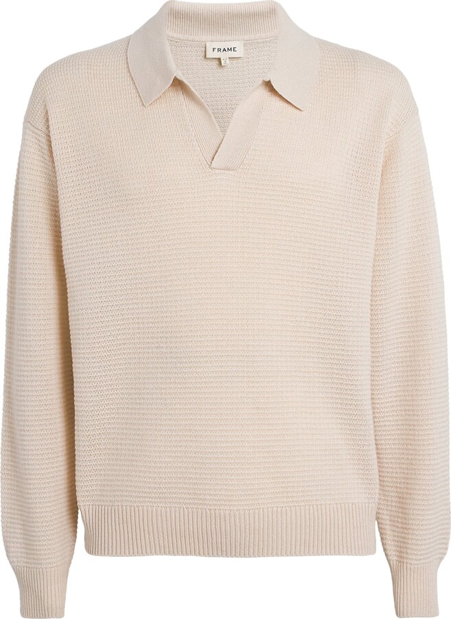 Frame Wool-Silk Open Collar Sweatshirt