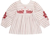 Thumbnail for your product : Tartine et Chocolat Striped cotton-blend voile top