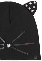 Thumbnail for your product : Karl Lagerfeld Paris Choupette Embellished Knit Beanie Hat