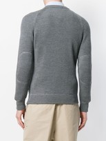 Thumbnail for your product : AMI Paris Crew Neck Elbow Patches Fisherman's Rib Sweater