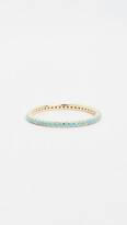 Thumbnail for your product : Adina's Jewels Thin Turquoise Cubic Zirconia Ring