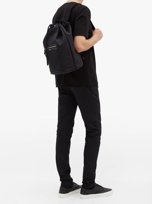Saint Laurent Drawstring-top Canvas Backpack - Black