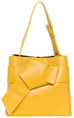 French Connection Savannah Bow Front Bucket Bag, Mustard