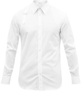 Thumbnail for your product : Alexander McQueen Harness Cotton-blend Poplin Shirt - White