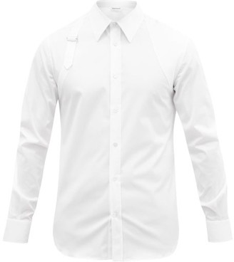 Alexander McQueen Harness Cotton-blend Poplin Shirt - White