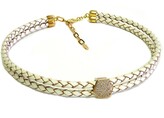 Thumbnail for your product : Liza Schwartz White Double Leather Choker