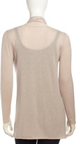 Thumbnail for your product : Neiman Marcus Open-Front Cashmere Duster Cardigan, Sand