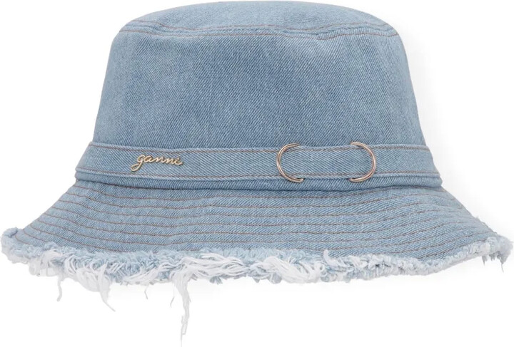 Ganni Off-White Fisherman Bucket Hat - ShopStyle