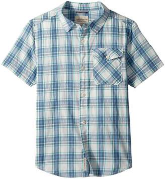 Lucky Brand Kids Short Sleeve Yarn-Dye Plaid Shirt Boy's T Shirt