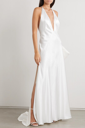 Michael Lo Sordo Alexandra Silk-satin Gown - White