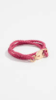 Thumbnail for your product : Tory Burch Braided Lock Triple Wrap Bracelet