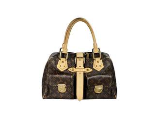 Louis Vuitton Manhattan Brown Cloth Handbag