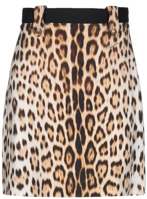 Roberto Cavalli Silk Leopard Print Pleated Skirt - ShopStyle