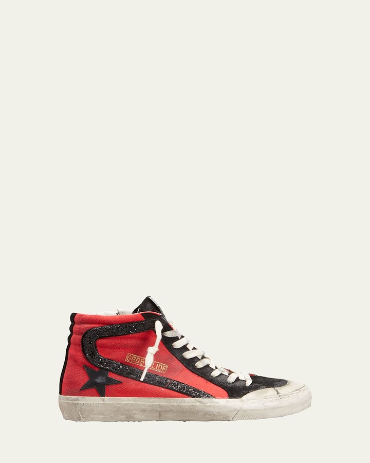 Golden Goose Slide Canvas High-Top Sneakers