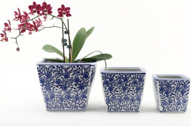 Danny's Fine Porcelain 3-Piece Pot Planter Set