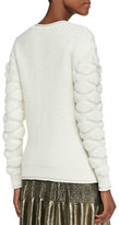 Thumbnail for your product : Ohne Titel Tufted-Pattern Knit Pullover Sweater, Creme
