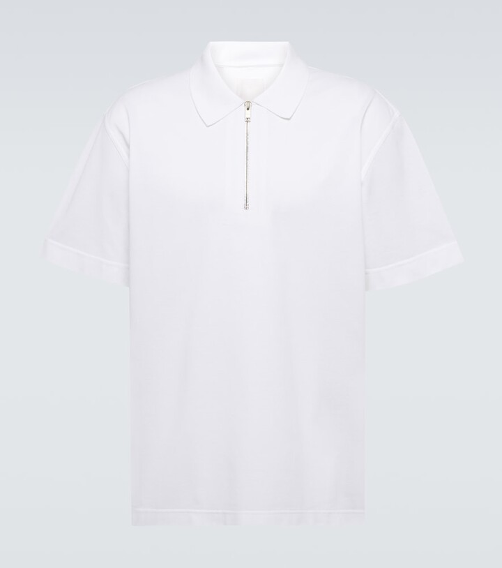 Givenchy Half-zip cotton pique polo shirt
