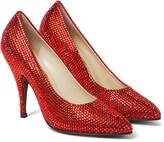 Thumbnail for your product : Ferragamo Red 100 Swarovski-embellished pumps