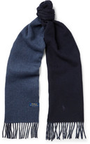 Thumbnail for your product : Polo Ralph Lauren Reversible Fringed Wool-Blend Scarf